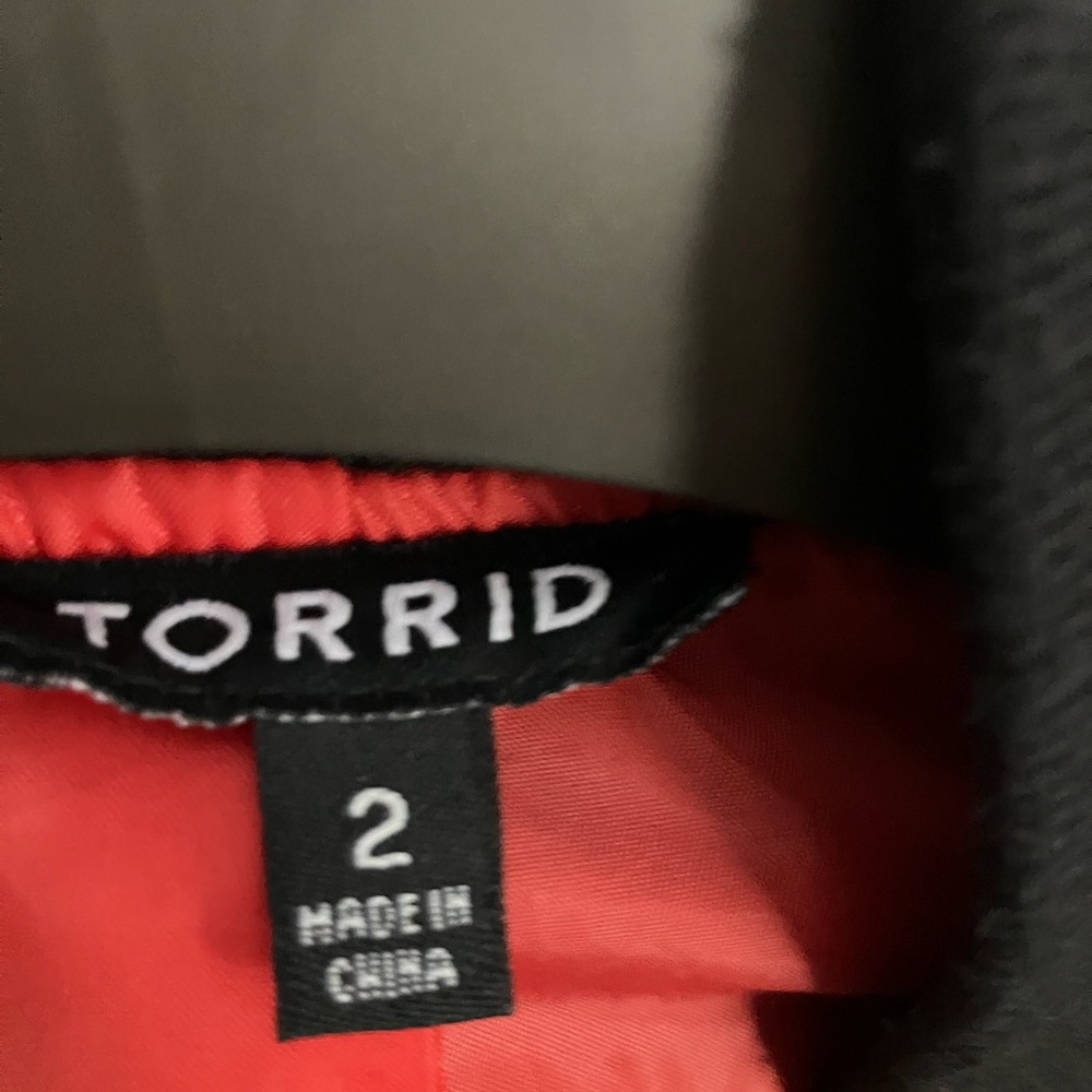 Torrid Patch Bomber Jacket Size 2 - image 5